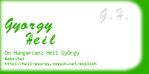 gyorgy heil business card